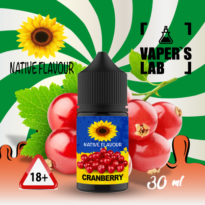 Фото сольова жижа top native flavour salt cranberry 30 ml